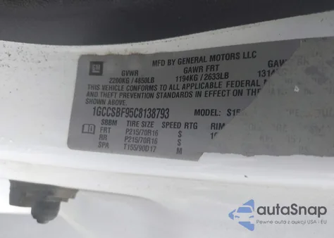 2012 Chevrolet Colorado from USA, damaged, VIN 1GCCSBF95C8138793